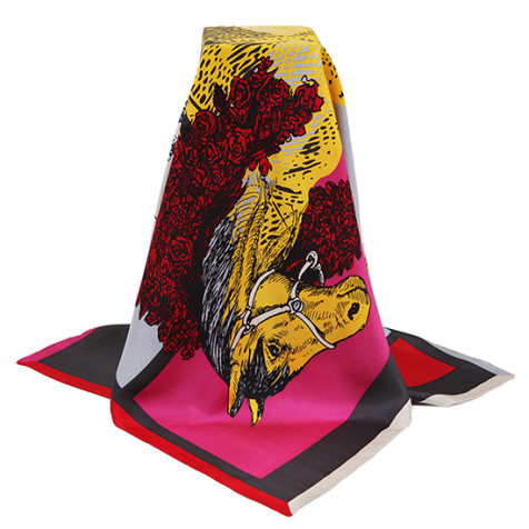 selendang Sutera cetak tersuai Scarf Sutera Square Cetak